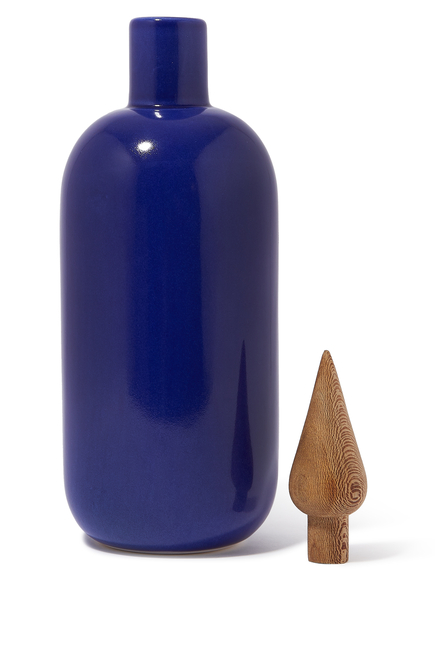 Ceramic Vase With Wooden Lid